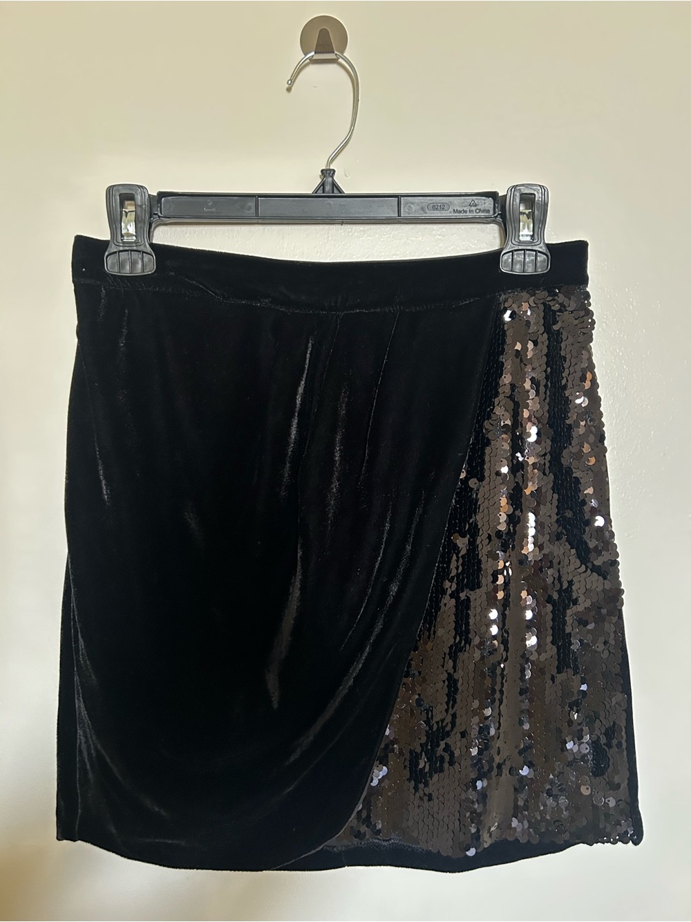 Zara Velvet and Sequin Mini Skirt